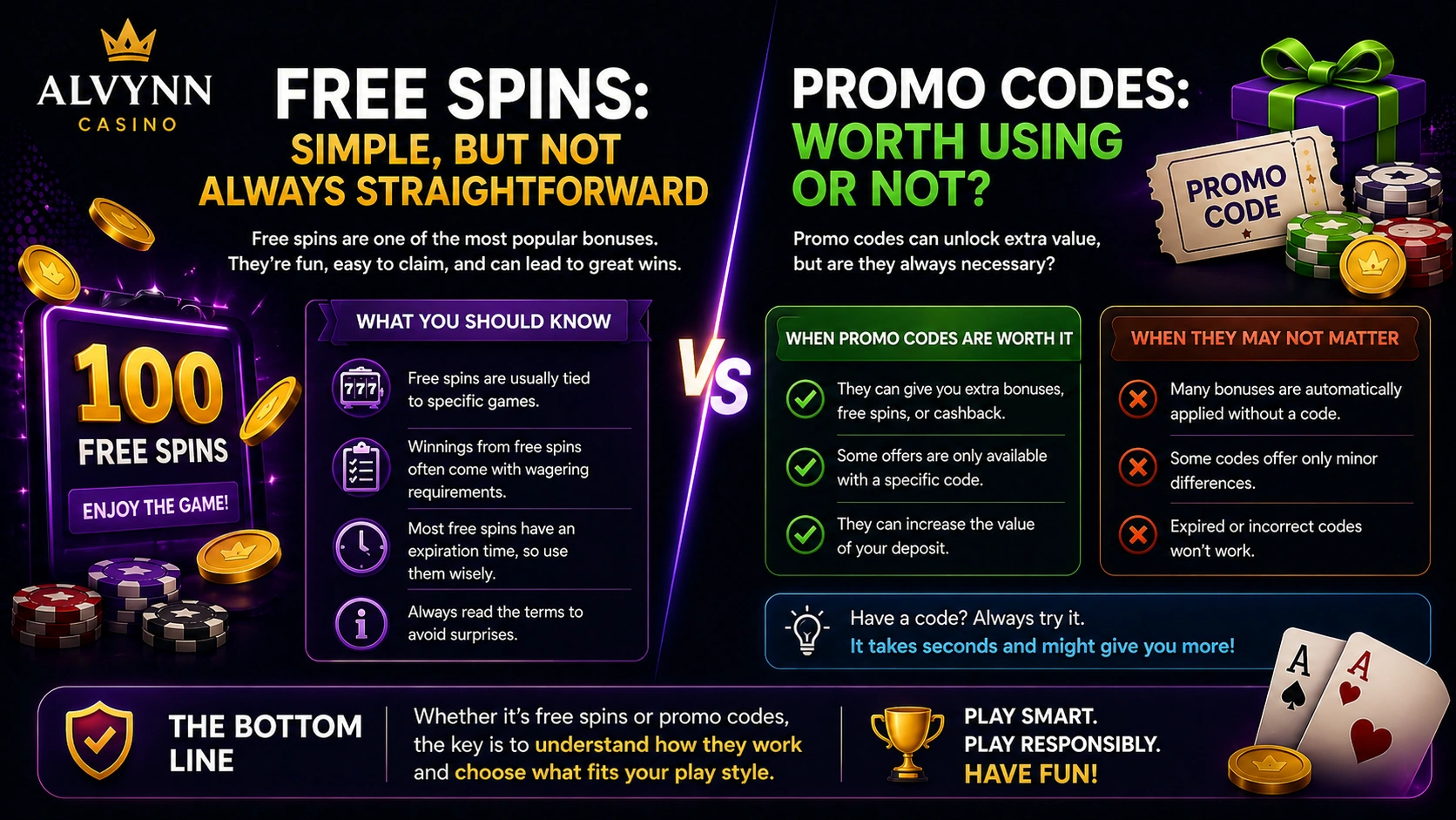 Free Spins: Simple, but Not Always Straightforward | Promo Codes: Worth Using or Not?